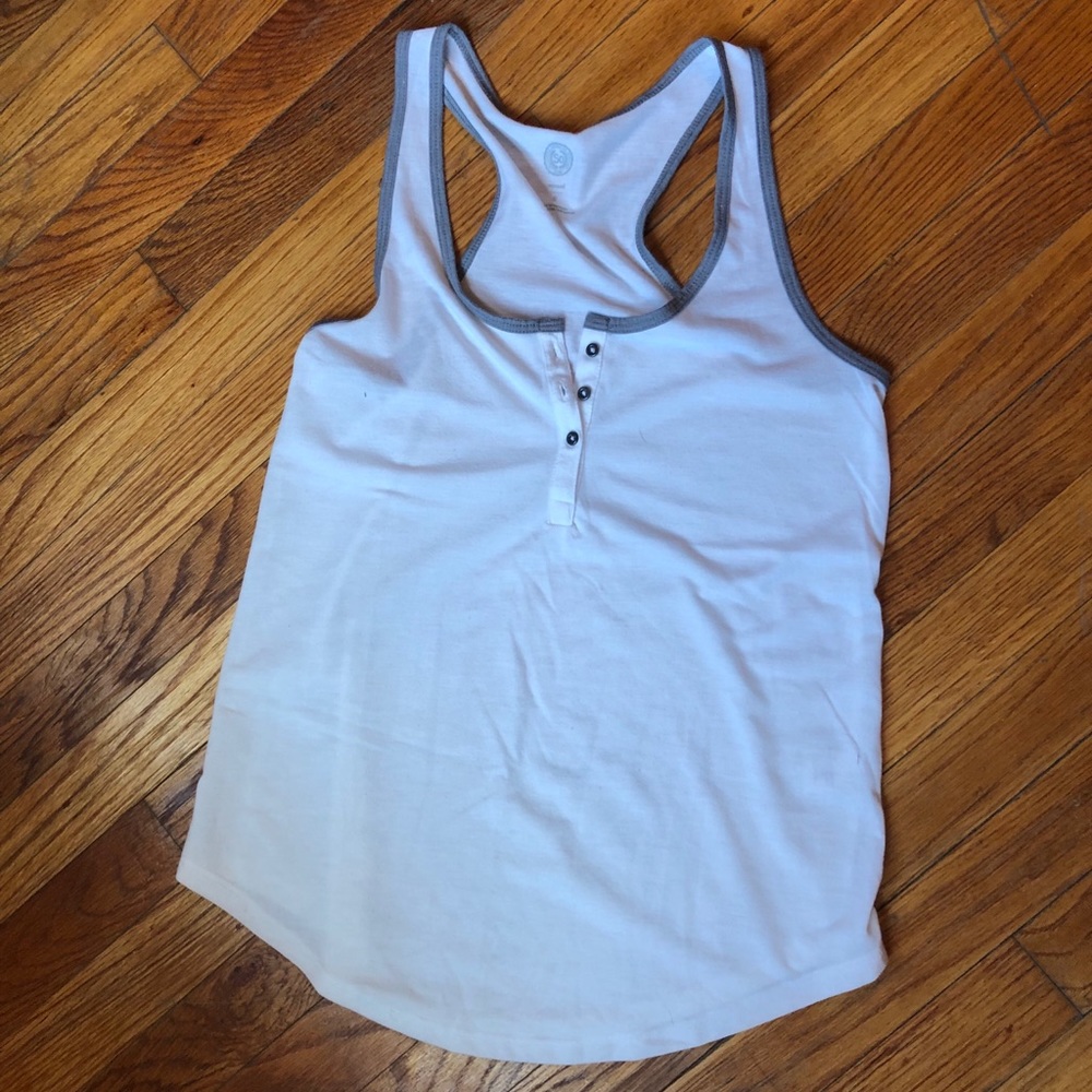 White Button-Up Tank Top